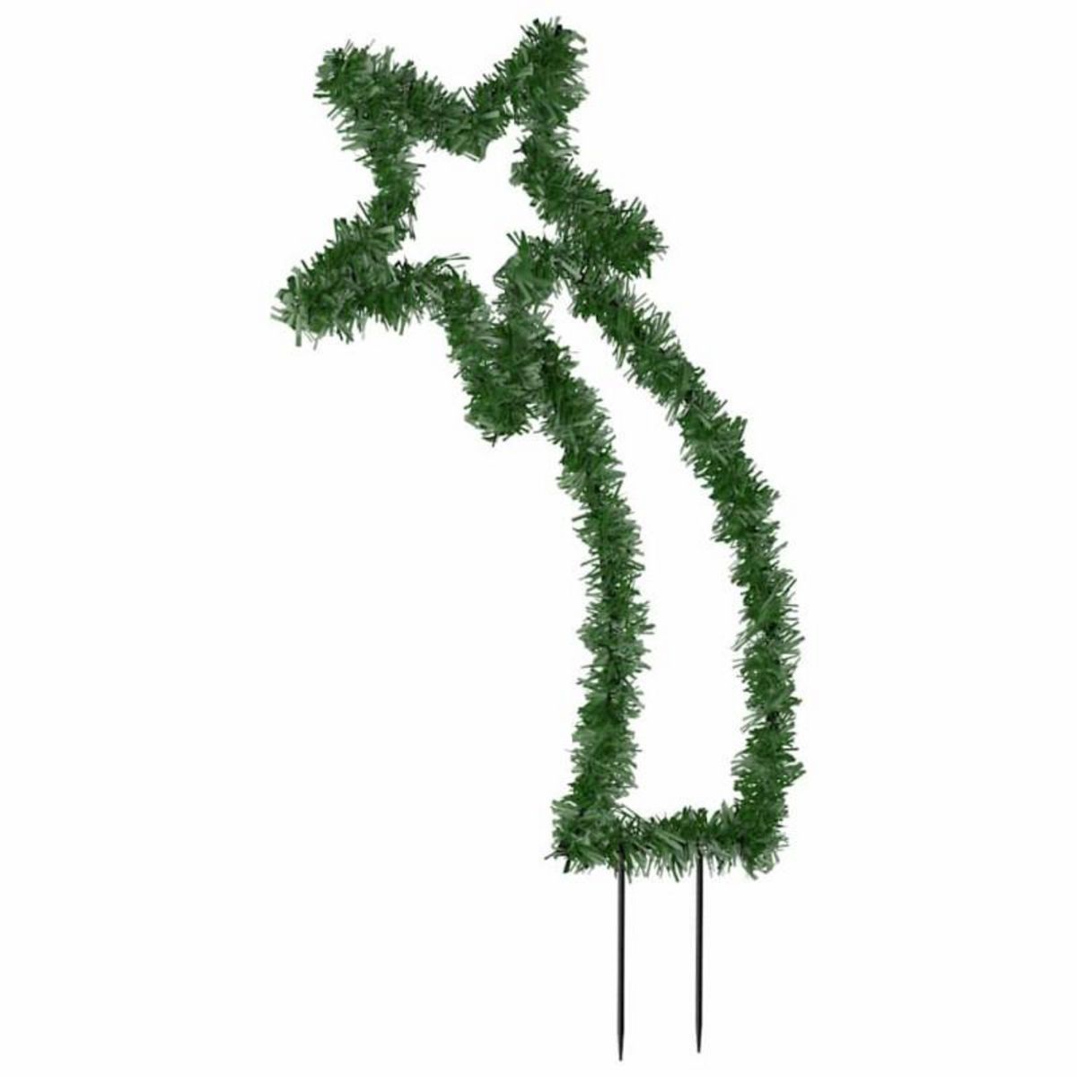 VIDAXL Décoration lumineuse météore de Noël avec piquets 115 LED 89 cm