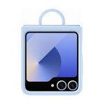 Samsung Coque Z Flip6 silicone Bleu avec anneau