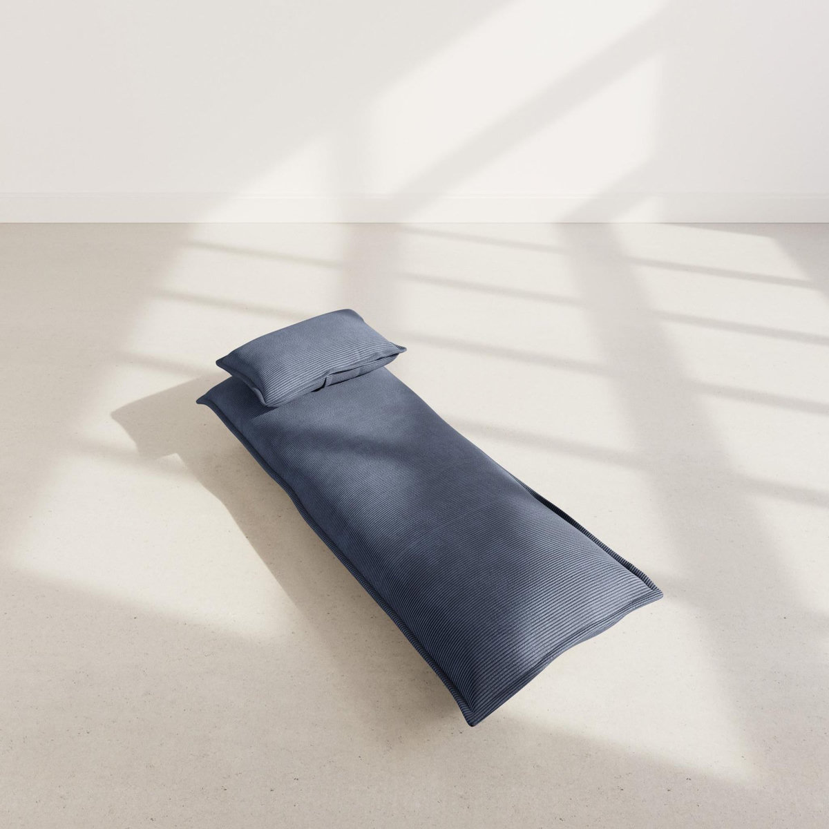 BEST MOBILIER Candice - banquette 1 place convertible clic-clac en velours côtelé