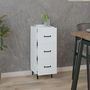 Voir la diapositive 3 : VIDAXL Buffet blanc 34,5x34x90 cm bois d'ingenierie