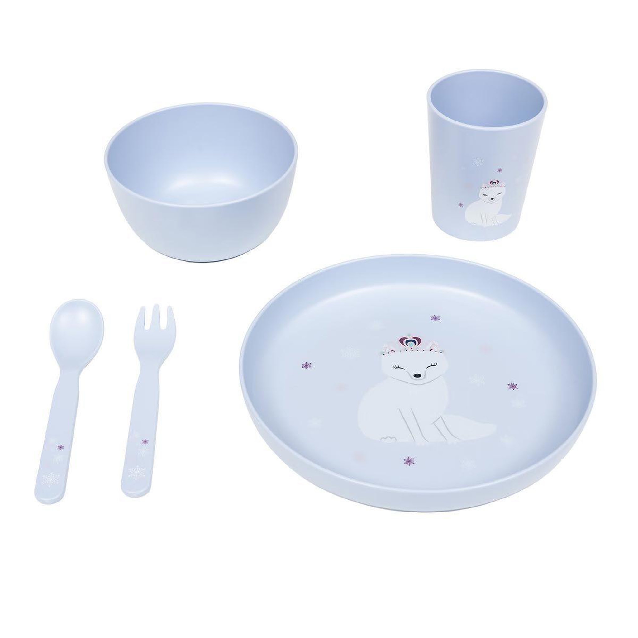 Voir la diapositive 1 : Atmosphera Kids Set Repas Enfant 5 Pièces  Hiver  26cm Bleu