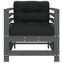 Voir la diapositive 4 : VIDAXL Chaises de jardin et coussins lot de 2 gris bois de pin massif