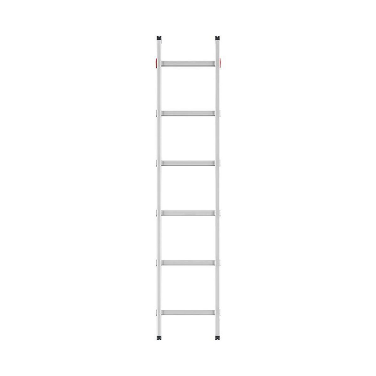 HAILO Echelle simple 6 échelons 1,7m/2,7m en alu professionnelle Hailo ProfiStep Uno