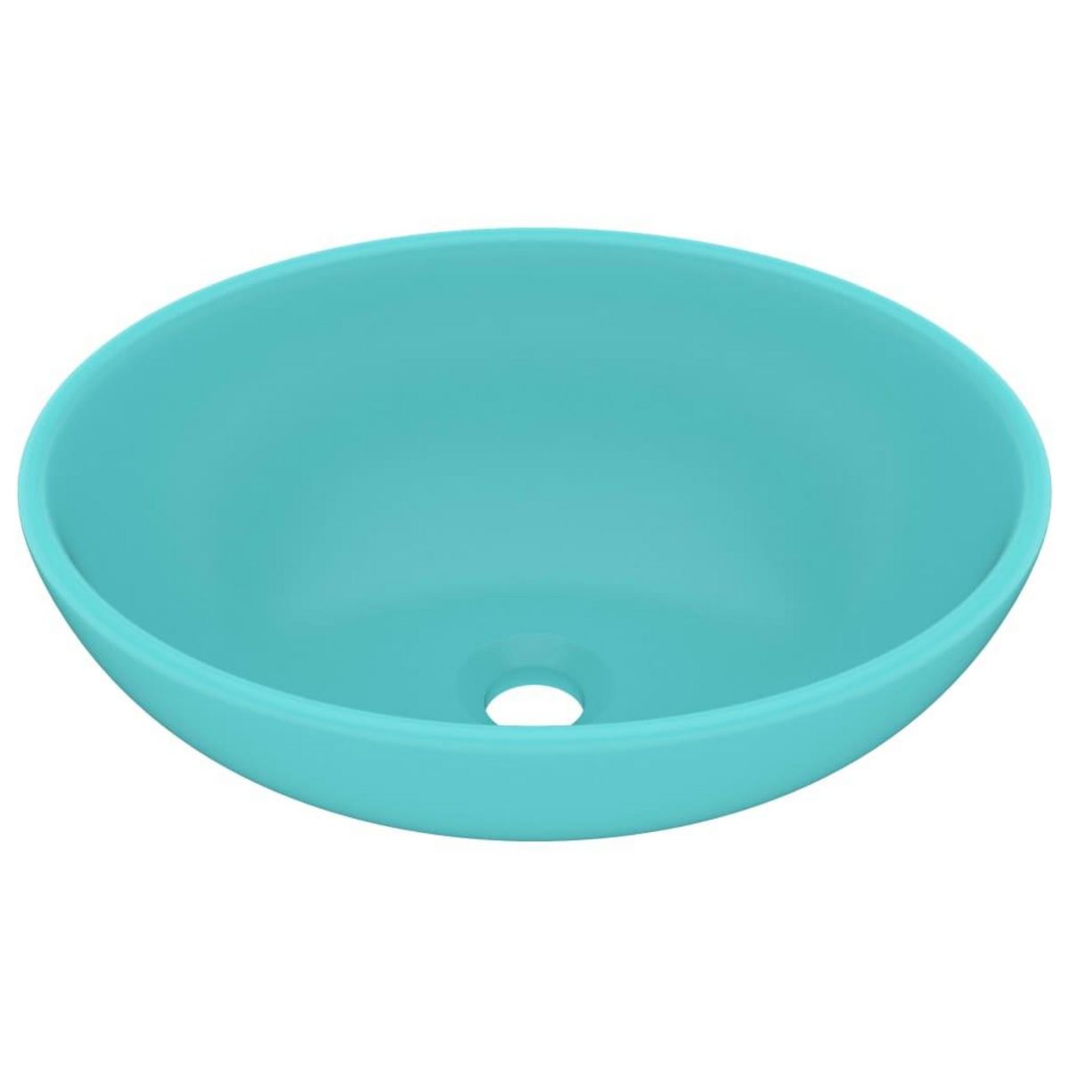 VIDAXL Lavabo ovale de luxe Vert clair mat 40x33 cm Ceramique