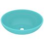 Voir la diapositive 2 : VIDAXL Lavabo ovale de luxe Vert clair mat 40x33 cm Ceramique