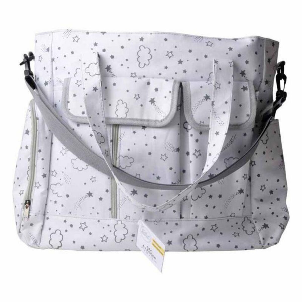 Paris Prix Sac Langer Multi Poches Ciel 35cm Blanc Gris pas