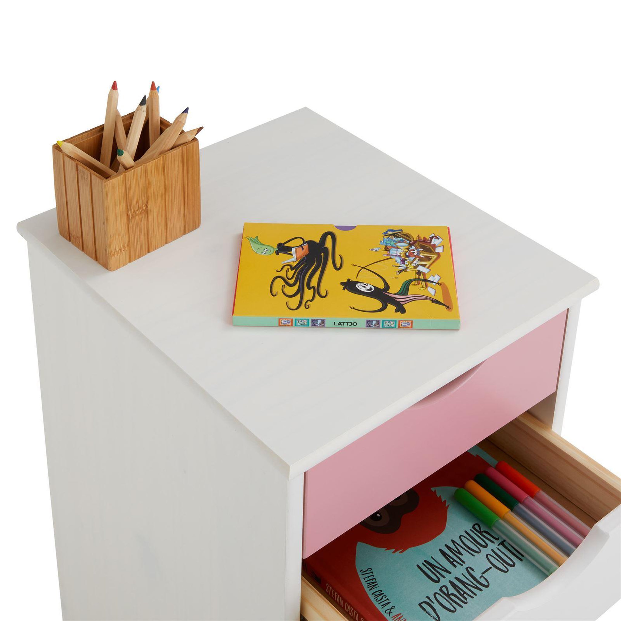 Voir la diapositive 6 : IDIMEX Caisson de bureau sur roulettes LAGOS, avec 5 tiroirs