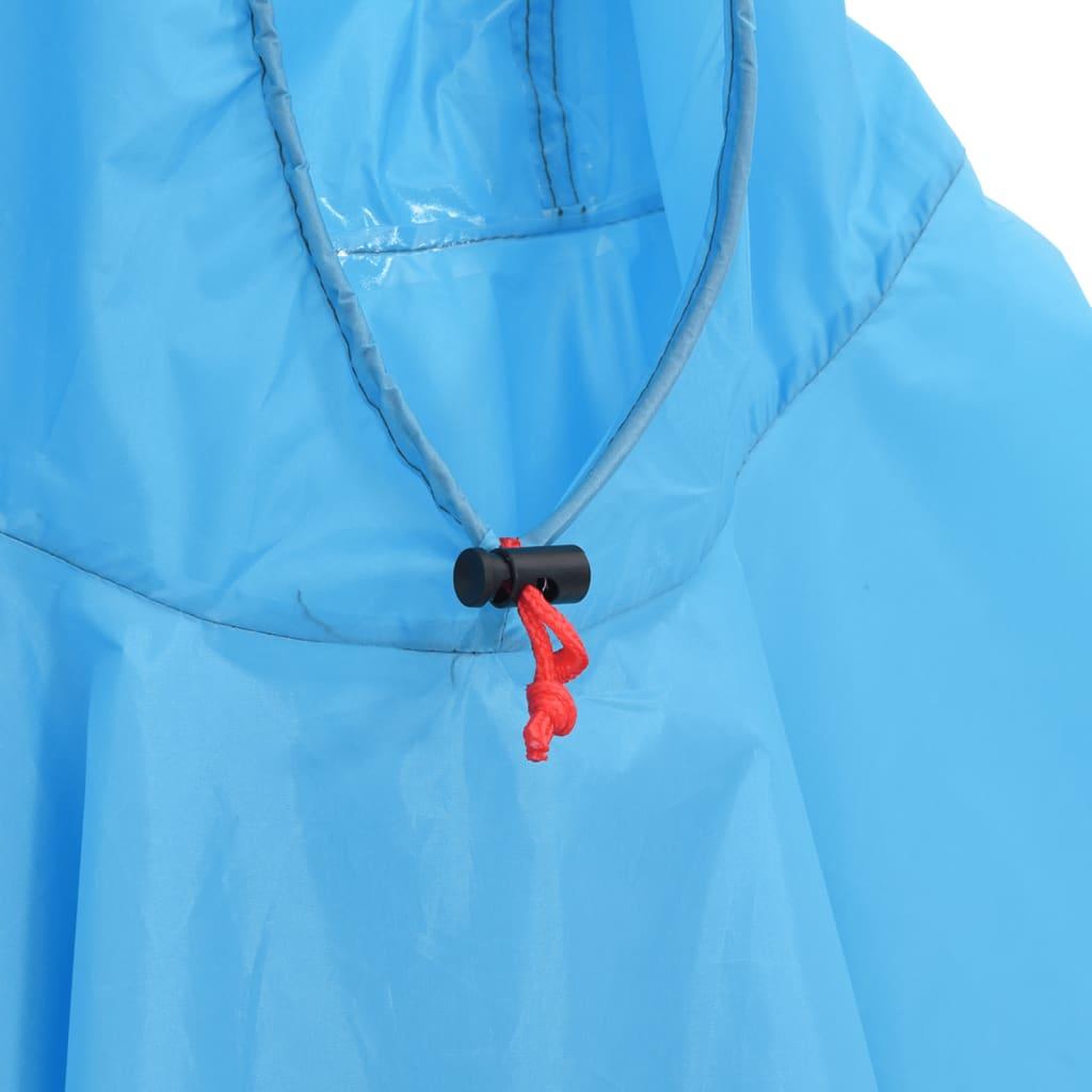 Voir la diapositive 5 : VIDAXL Poncho de pluie avec capuche design 2 en 1 bleu 223x145 cm