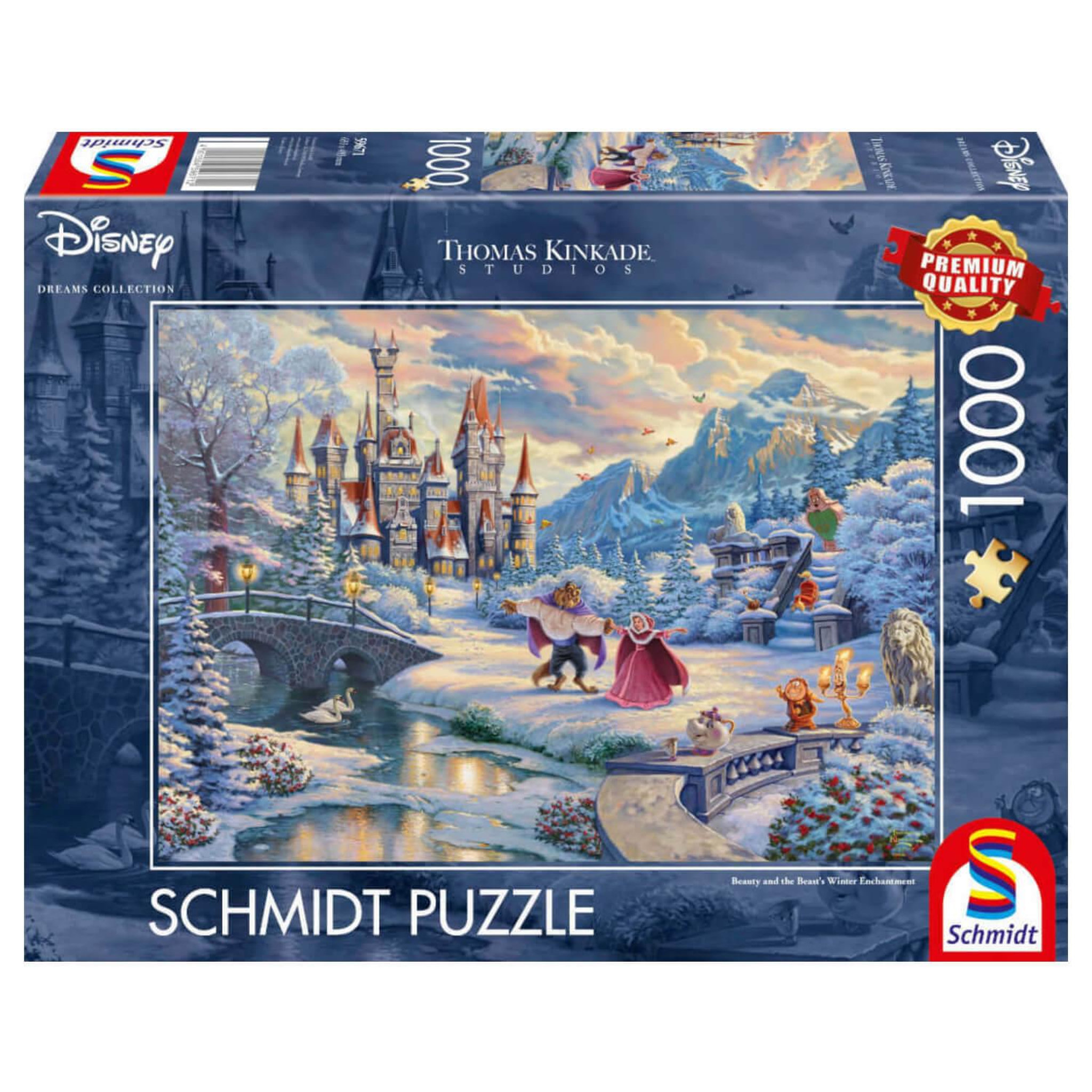 Voir la diapositive 2 : Schmidt Puzzle 1000 pièces Disney : La Belle et la Bête en hiver