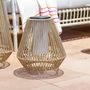 Voir la diapositive 4 : Lumisky Lanterne solaire SALOMEA Beige Rotin 27x27x H40cm