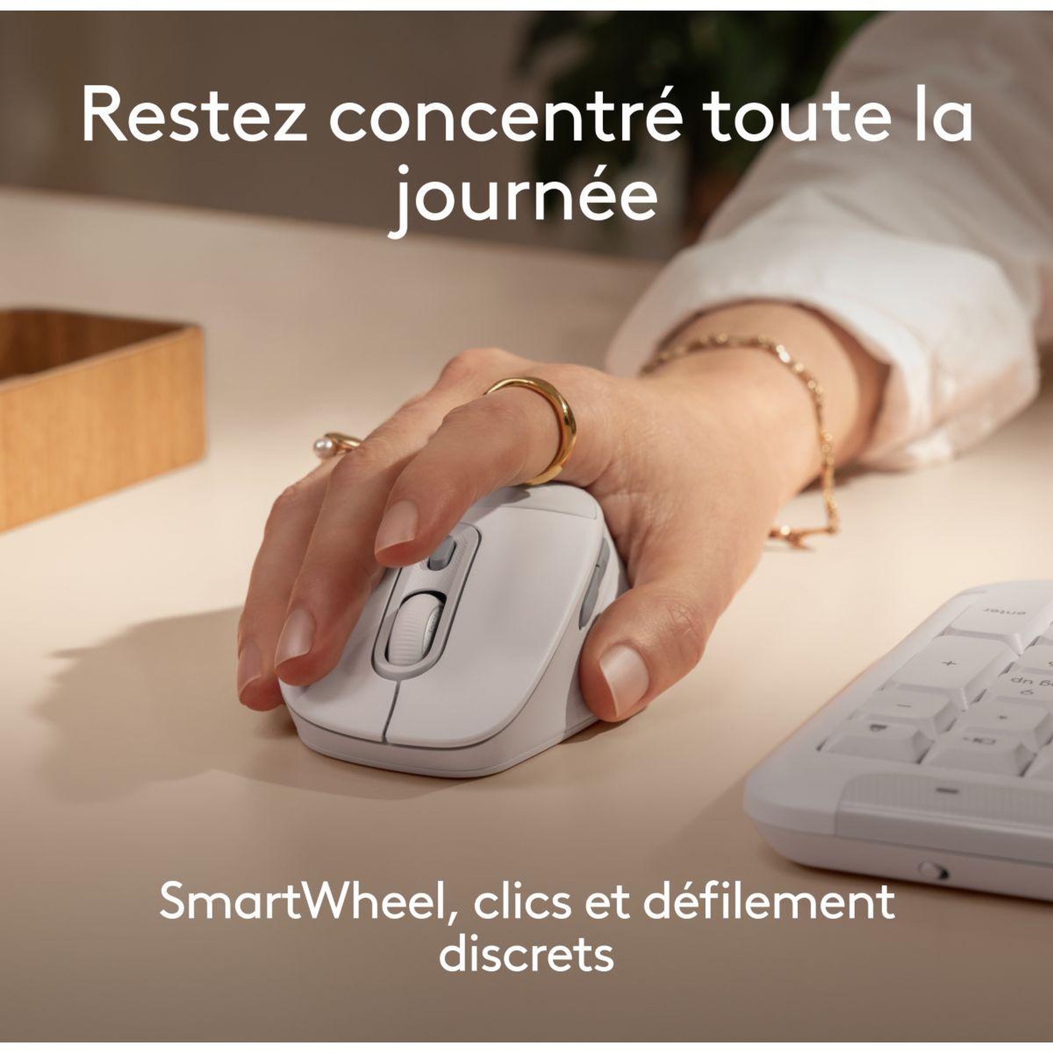Voir la diapositive 5 : Logitech Souris sans fil m850 l offwhite