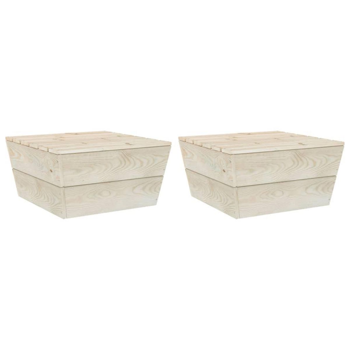 VIDAXL Tables de jardin 2 pcs 60x60x30 cm Bois d'epicea impregne
