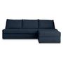 Voir la diapositive 6 : LISA DESIGN Palmira - canapé d'angle droit - 4 places - convertible couchage quotidien - matelas 14 cm - en velours côtelé