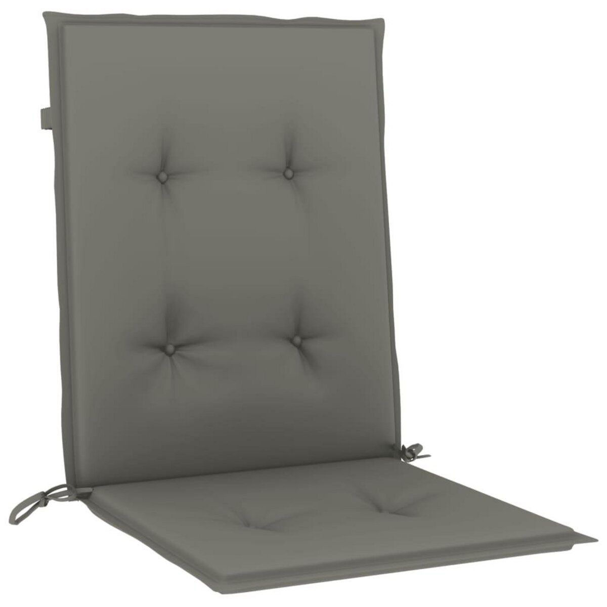 VIDAXL Coussins de chaise a dossier bas lot de 2 gris fonce melange