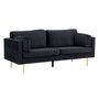 Voir la diapositive 1 : Paris Prix Canapé 3 Places en Velours  Boom  203cm Noir