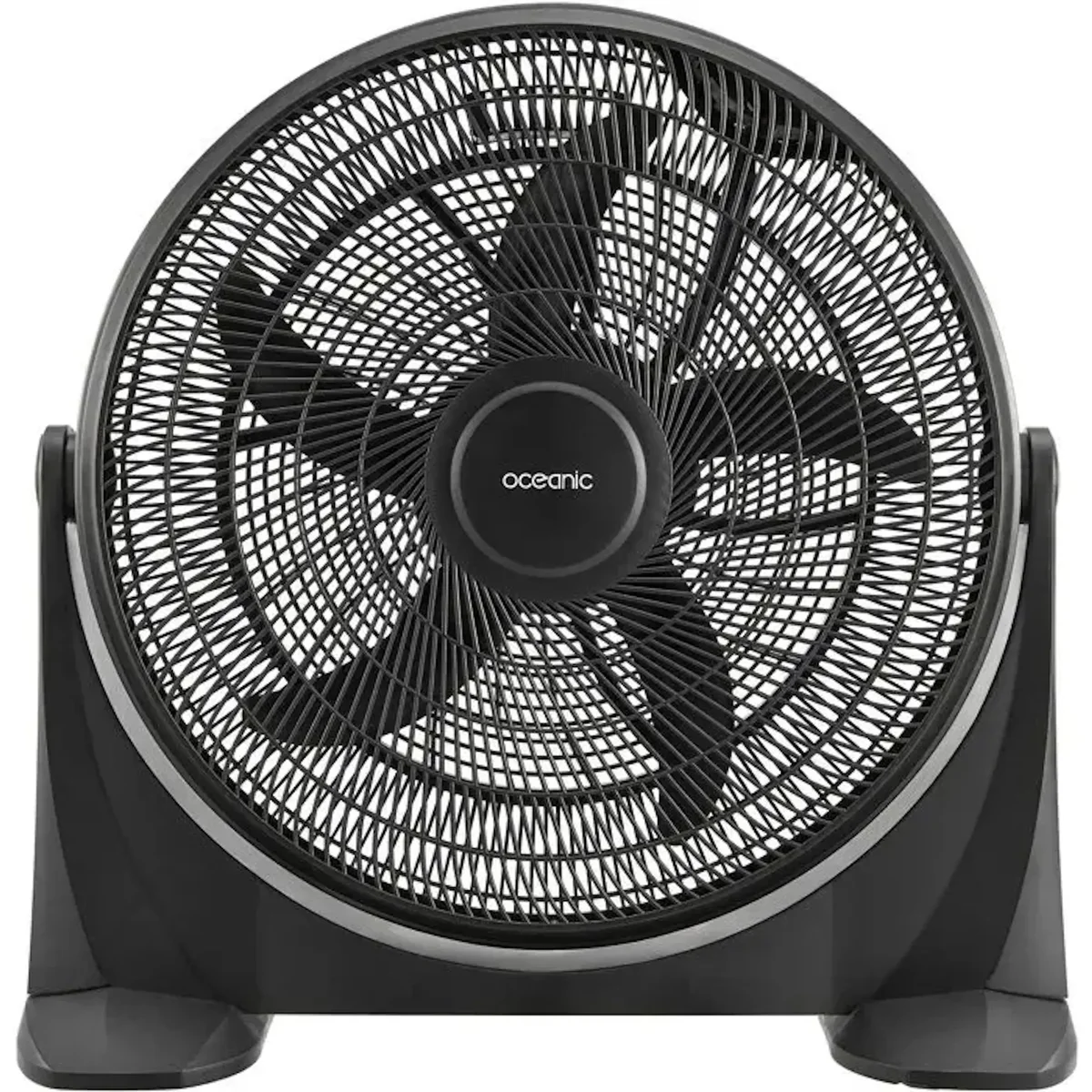 OCEANIC Ventilateur de sol OCEANIC - 65 W - Diametre 54 cm - 3 vitesses - Inclinable a 360° - Noir