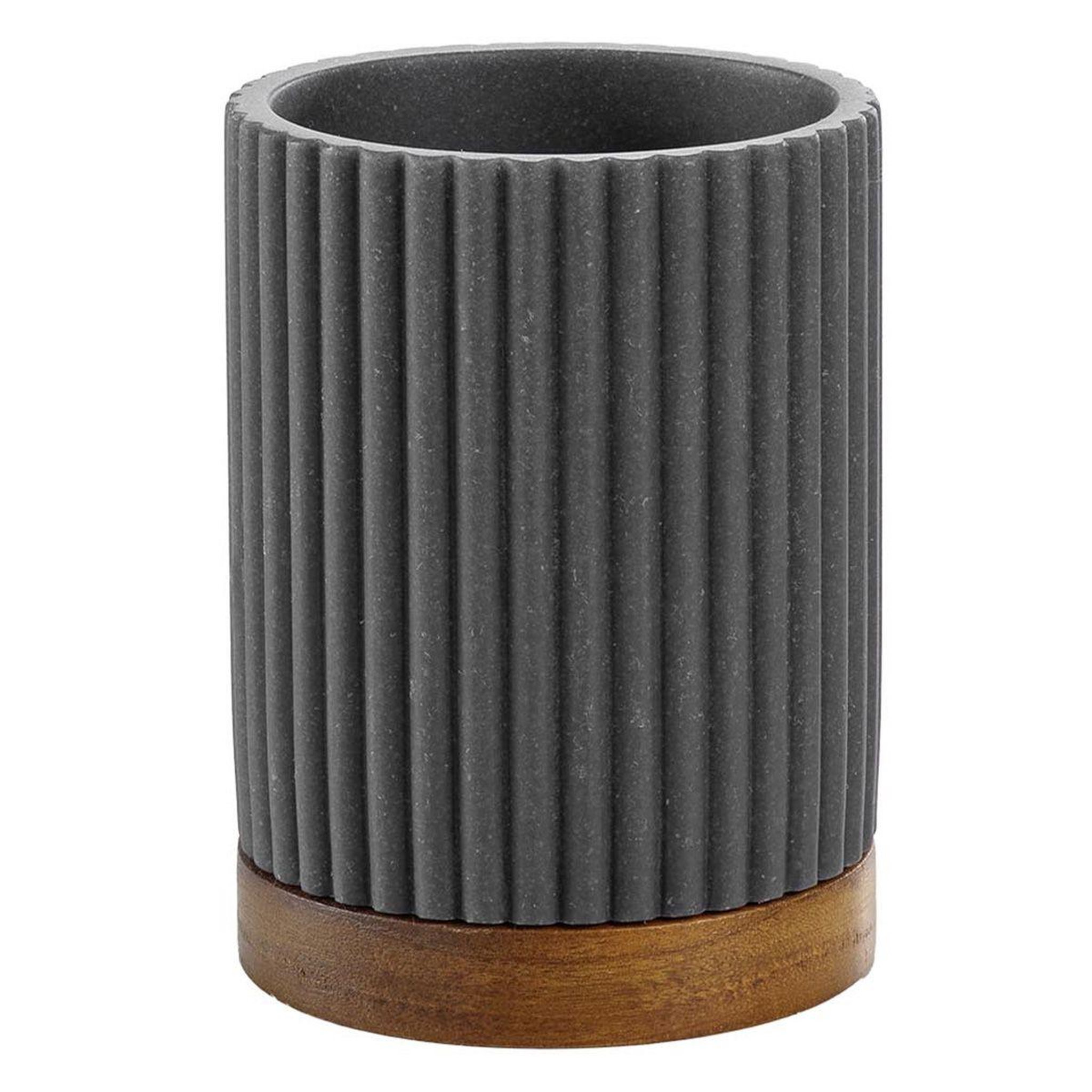 Douceur d'Intérieur Gobelet brosse à dents  niagara  10cm anthracite
