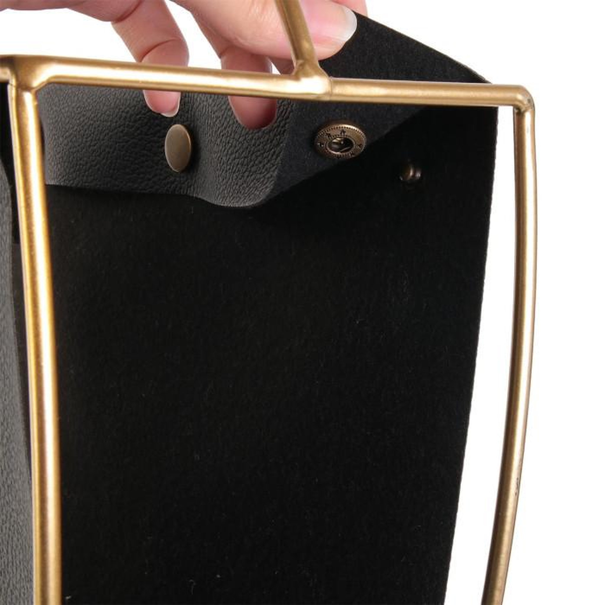 Voir la diapositive 5 : Paris Prix Porte-Revues Design  Vermont  41cm Noir & Or
