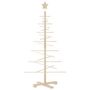 Voir la diapositive 2 : VIDAXL Arbre de Noël en bois pour decoration 125 cm bois massif de pin