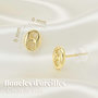 Voir la diapositive 2 : L'ATELIER D'AZUR Boucles d'Oreilles Or Jaune - Grain de Café