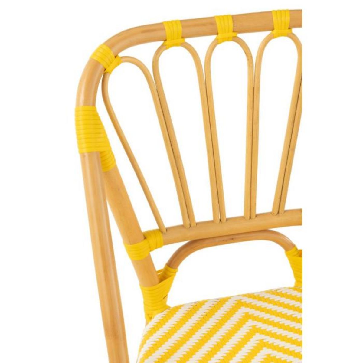 Paris Prix Chaise en Rotin  Danial  85cm Jaune