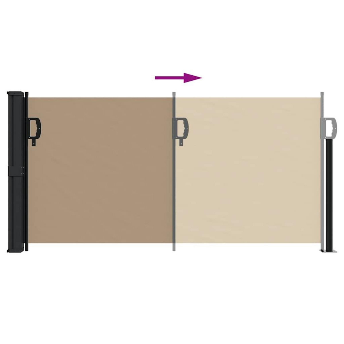 VIDAXL Auvent lateral retractable taupe 100x300 cm