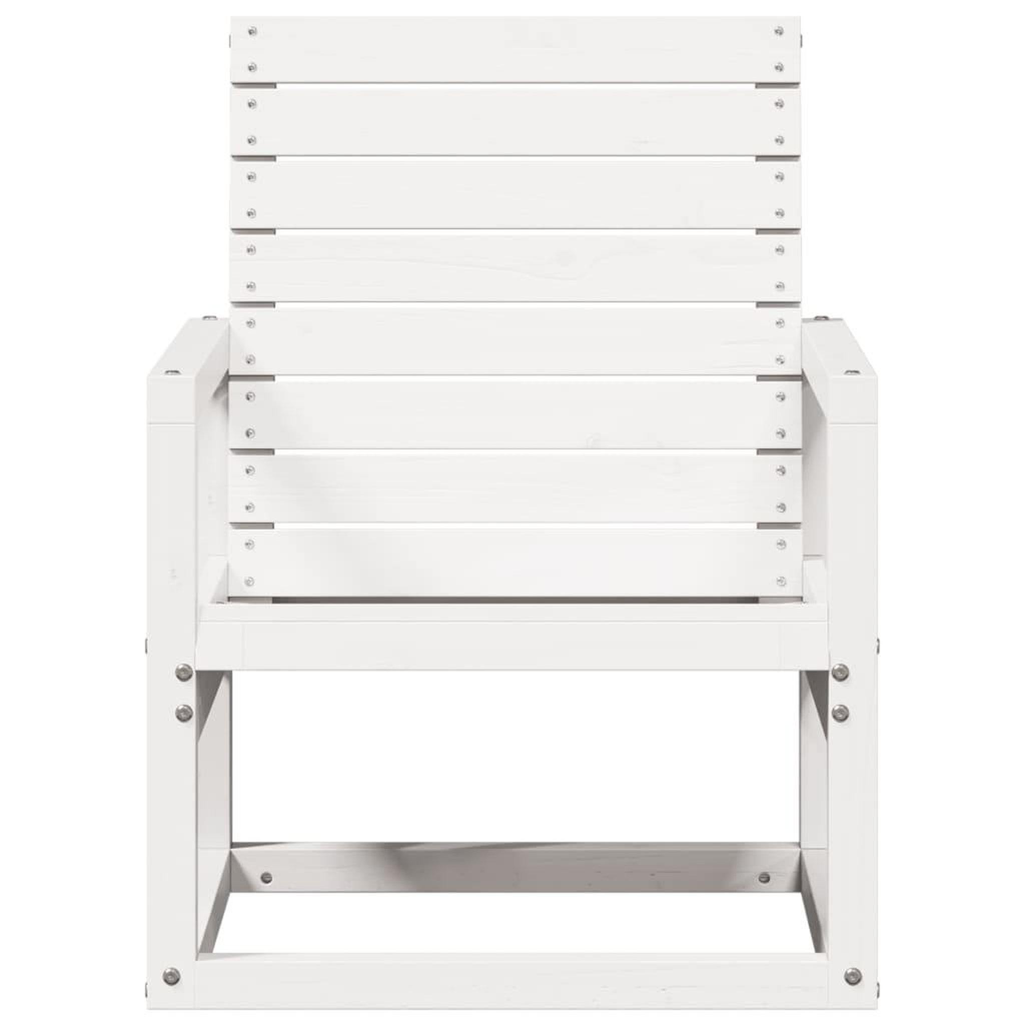 Voir la diapositive 4 : VIDAXL Chaise de jardin blanc 57,5x63x76 cm bois de pin massif