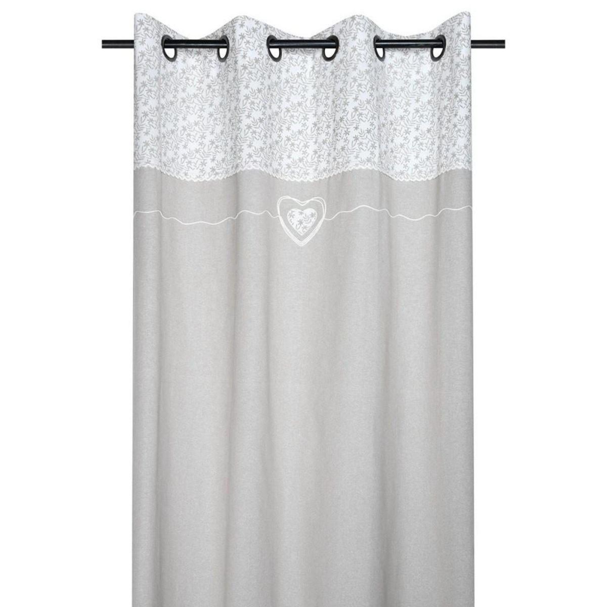 Lovely Casa Rideau à œillets 140x260 cm Sophie naturel coton