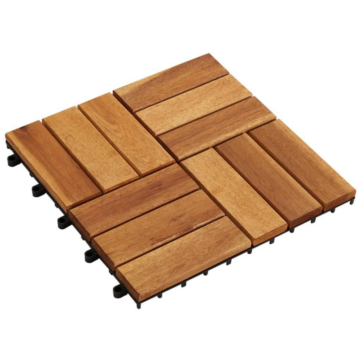 VIDAXL Kit de tuiles de plancher en acacia 30 x 30 cm 20 pcs