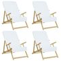 Voir la diapositive 2 : VIDAXL Serviettes de plage 4 pcs blanc 60x135 cm tissu 400 GSM