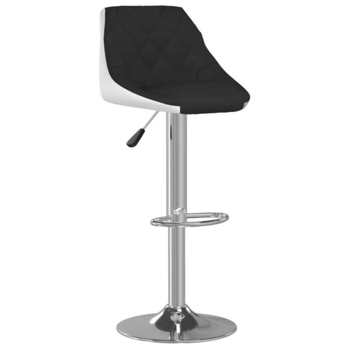 VIDAXL Tabourets de bar lot de 2 noir et blanc similicuir