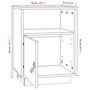 Voir la diapositive 6 : VIDAXL Tables de chevet 2 pcs Gris 40x34x55 cm Bois de pin massif