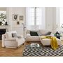 Voir la diapositive 6 : BEST MOBILIER Cristal - canapé 3 places - convertible avec coffre et grand pouf - en velours côtelé