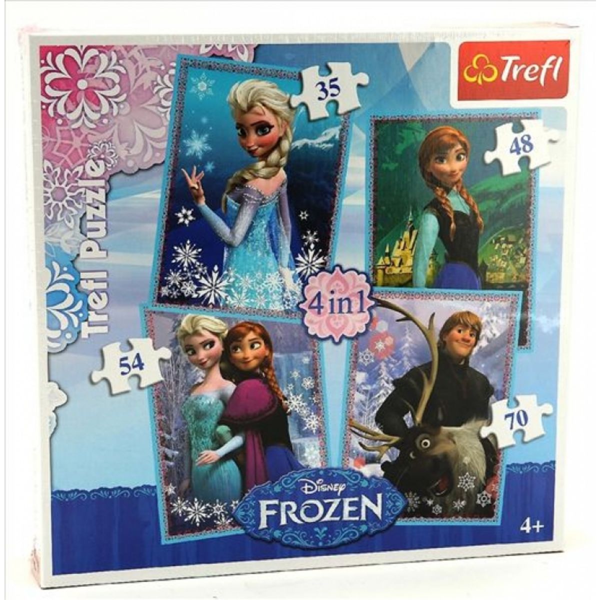Puzzle 4-en-1 La Reine des Neiges
