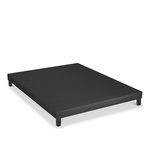 BELLECOUR BELLECOUR LITERIE | Sommier tapissier CAPUCINE | Epaisseur 13 cm | Gris anthracite (pieds non inclus). Coloris disponibles : Gris