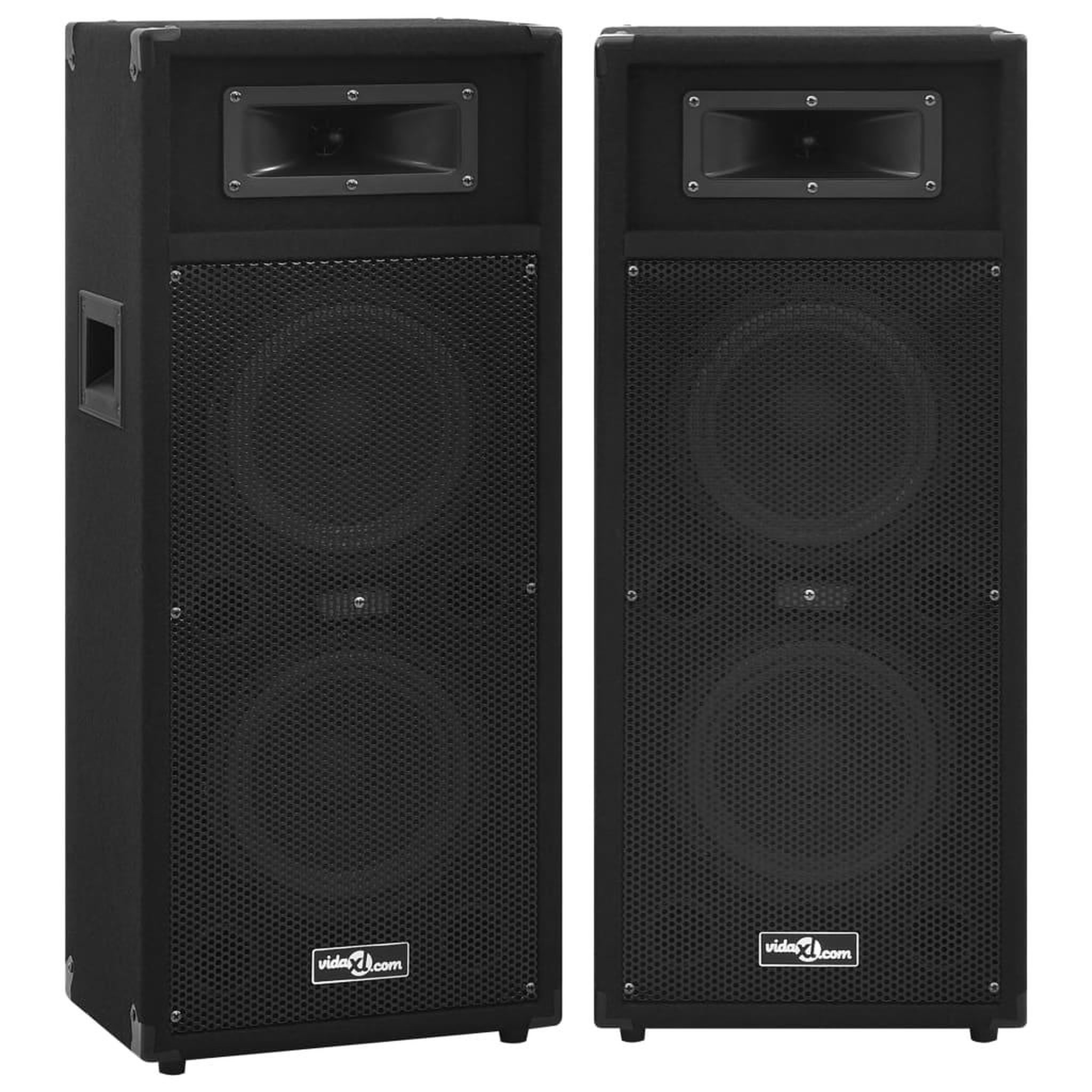 VIDAXL Haut-parleurs de scene passives professionnelles Hifi 2pcs noir
