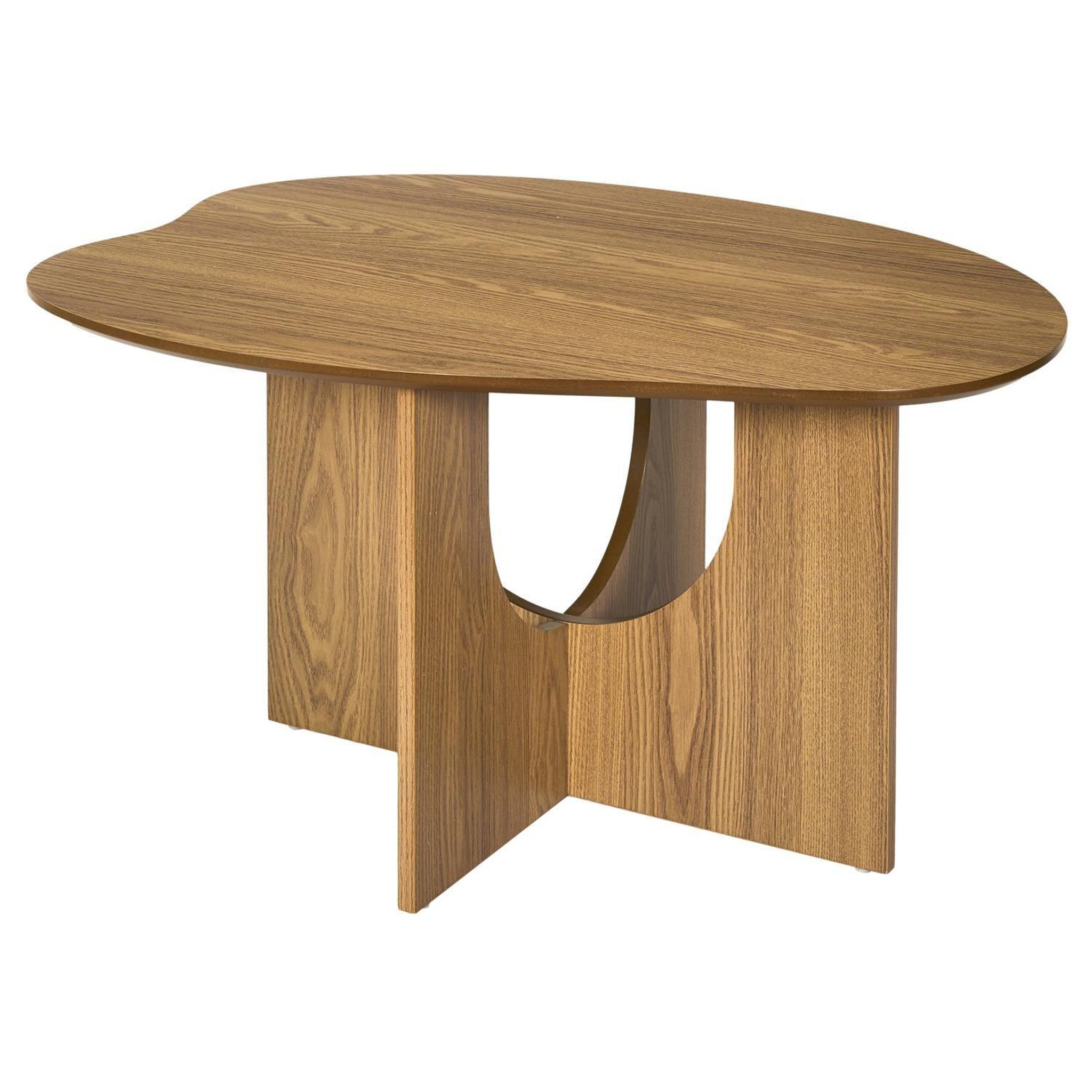 The Home Deco Factory Table basse asymétrique en bois calypso - beige