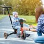 Voir la diapositive 2 : HOMCOM Tricycle enfant évolutif 4 en 1 - tricycle à pousser, tricycle simple, draisienne, vélo - canne  télescopique - guidon pliable - alu. rouge PP noir