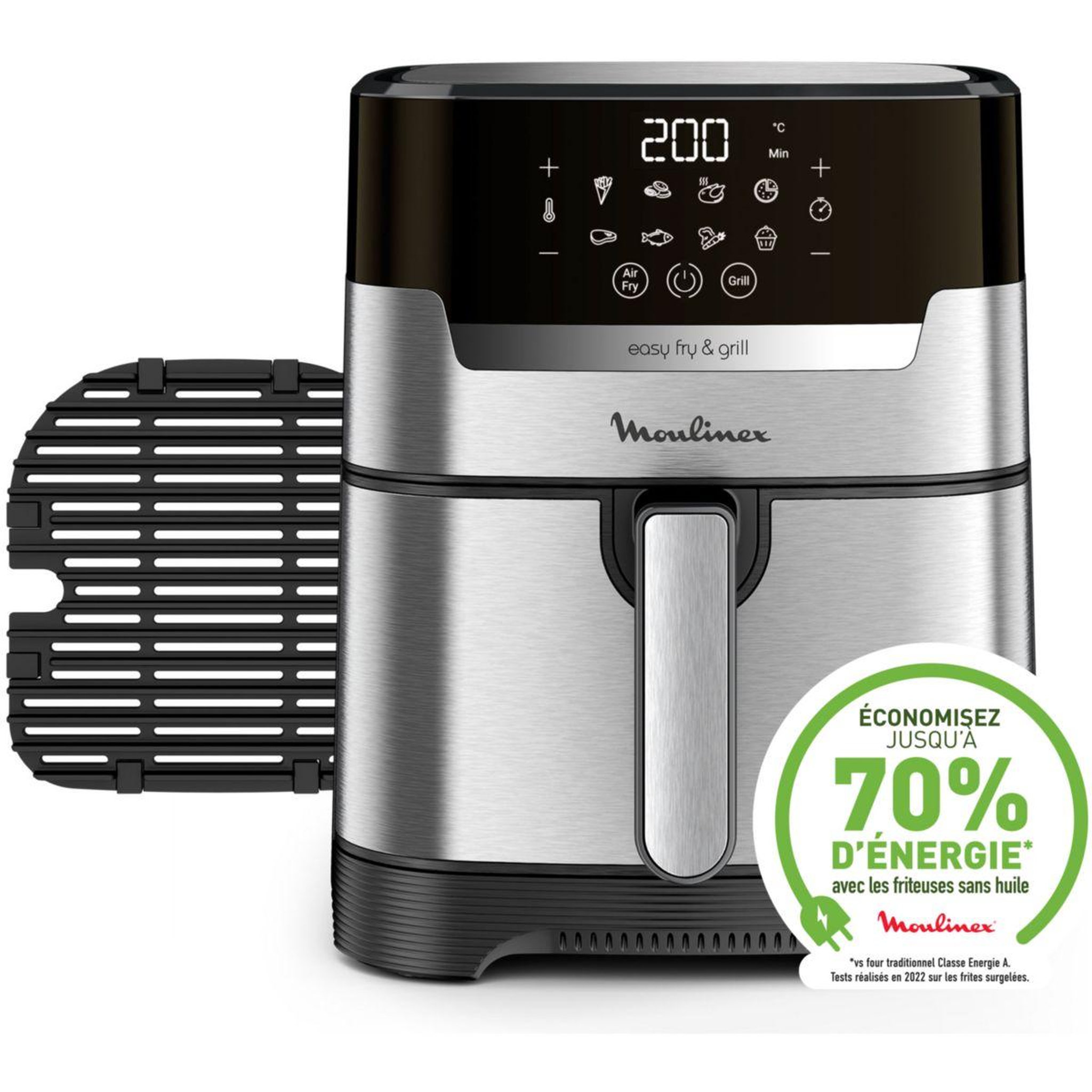 Voir la diapositive 3 : MOULINEX Friteuse sans huile Easy Fry and Grill+Couteau Tefal YY5138FB
