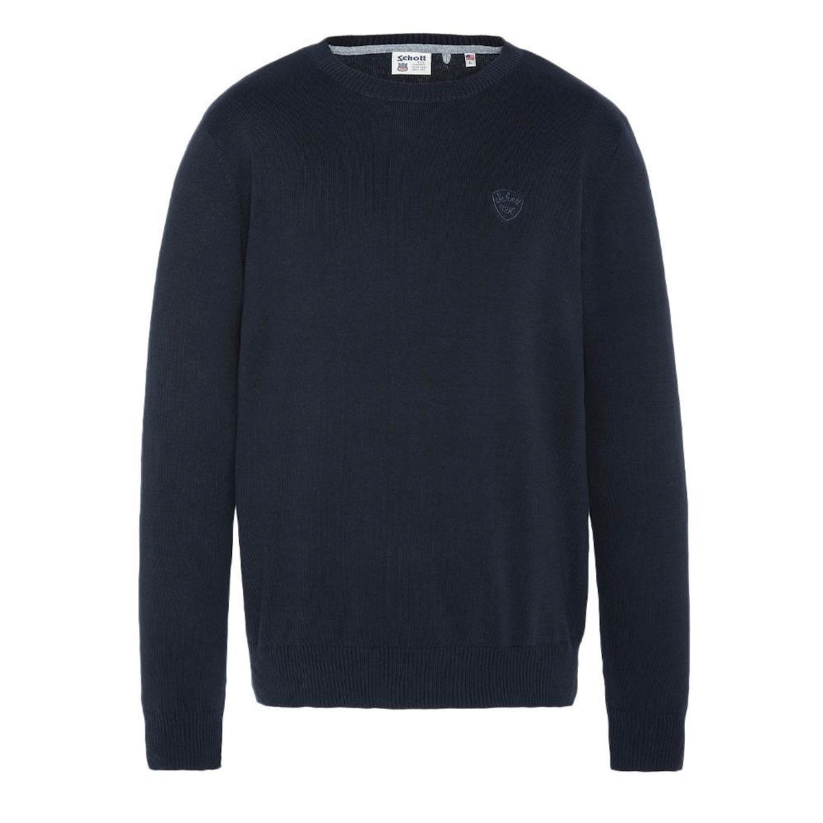Schott Pull  Homme Schott Basic Fin Ras