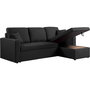 Voir la diapositive 1 : Habitat et Jardin Canapé d'angle convertible/ réversible avec coffre  Alain II  - 3 places - Noir