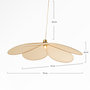 Voir la diapositive 4 : Rendez vous déco Suspension pétale en tissu beige et métal doré 75 cm-Flora