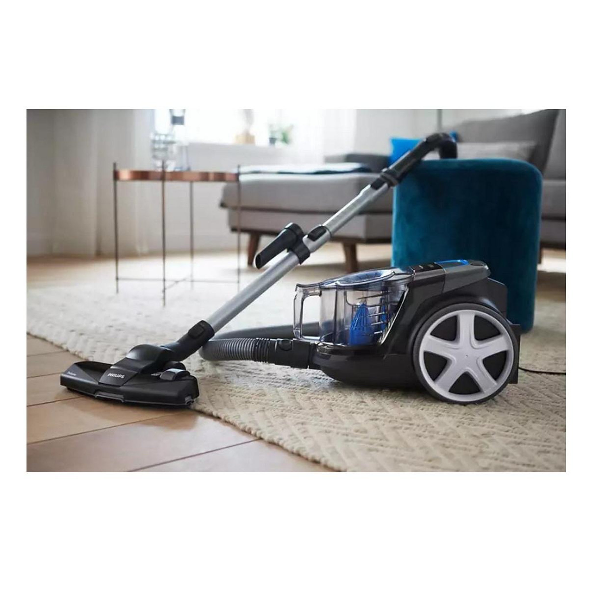 Voir la diapositive 4 : Philips Aspirateur sans sac 76db noir intense - fc9331-09