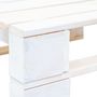 Voir la diapositive 4 : VIDAXL Repose-pied palette de jardin bois blanc