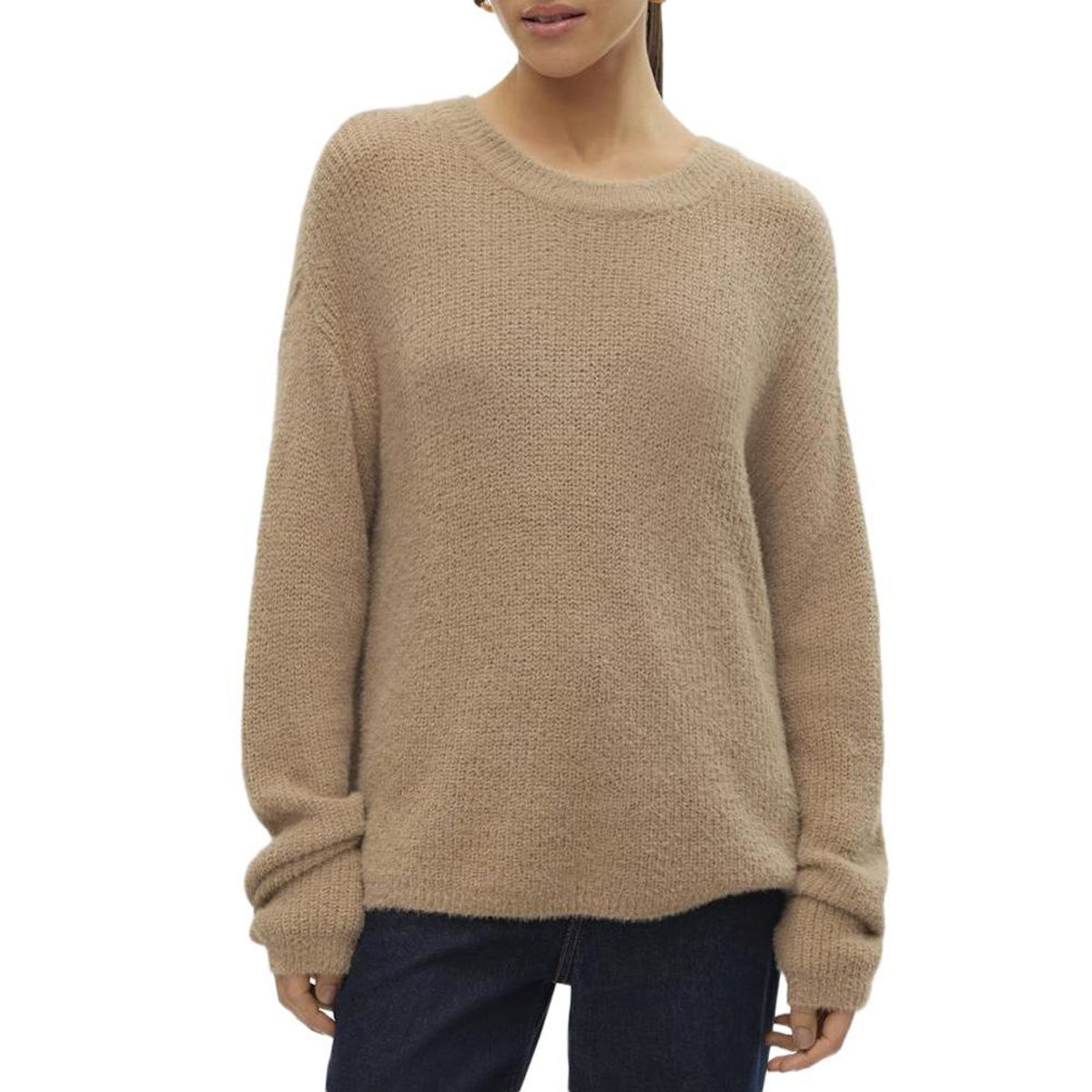 Vero Moda Pull Marron Clair Femme Vero Moda Puff