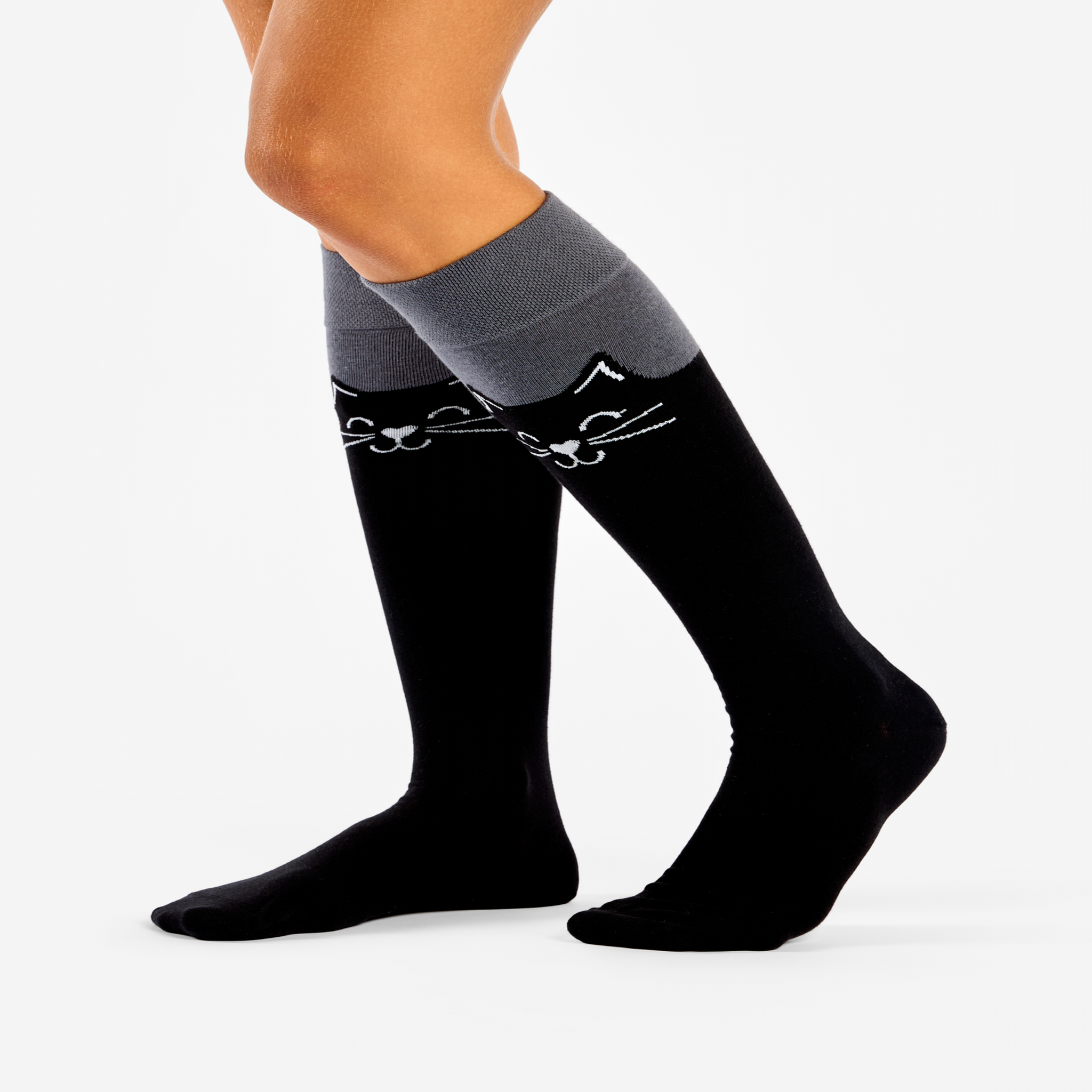 Voir la diapositive 3 : DEDOLES Chaussettes mi-bas chat noir