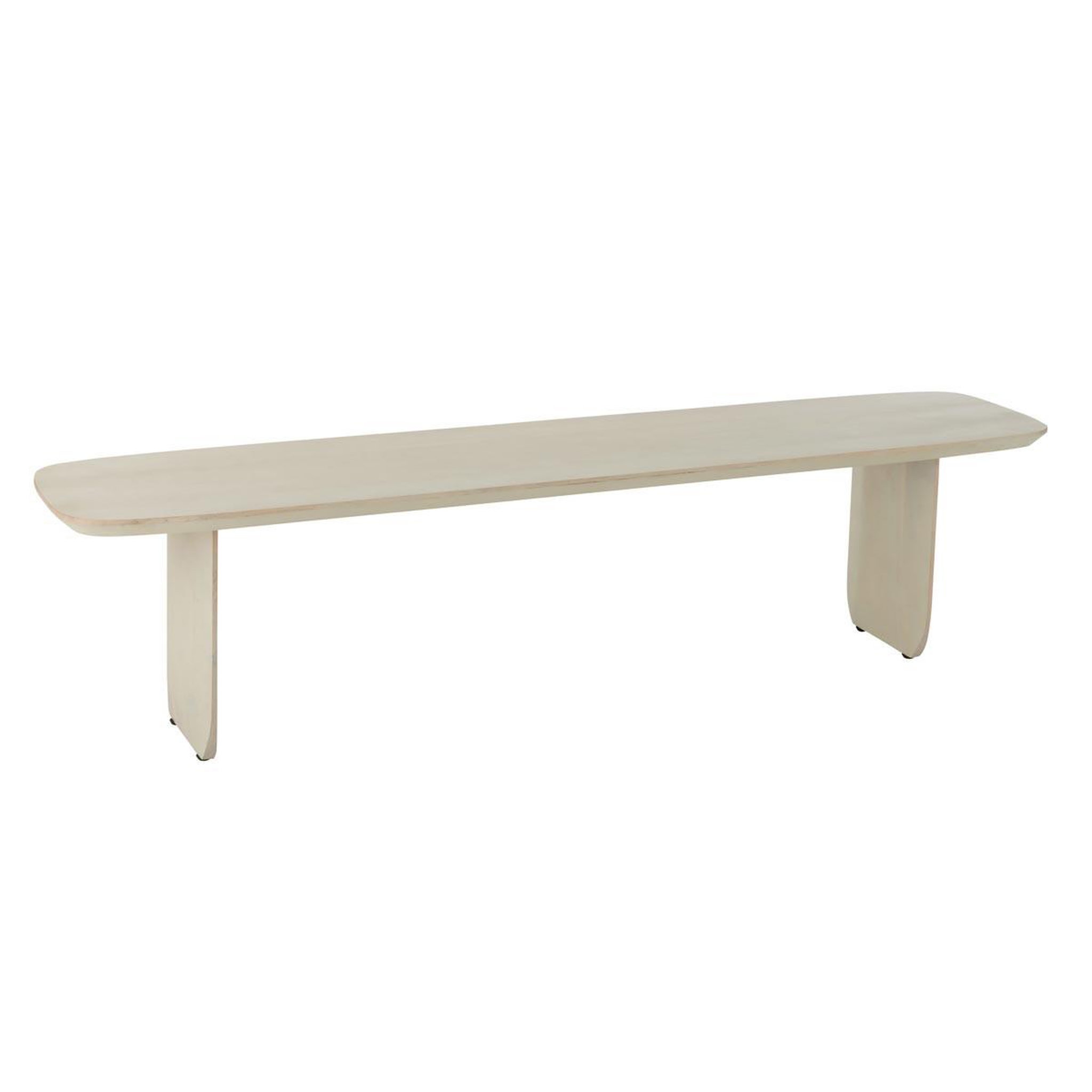 J-LINE Banc en bois  william  190cm blanc