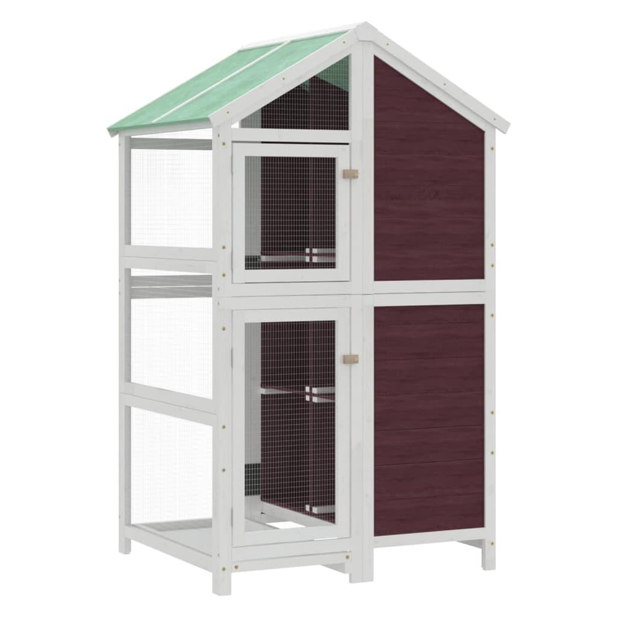 Voir la diapositive 2 : VIDAXL Maison a oiseaux moka 97x81x152 cm bois massif de pin