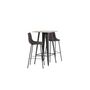Voir la diapositive 2 : Paris Prix Ensemble Table de Bar & 2 Chaises  Tempe & Alexis  105cm Noyer & Marron