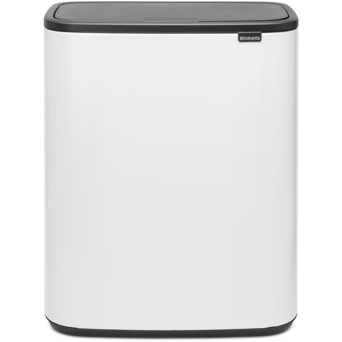 BRABANTIA Poubelle tri sélectif Bo Touch Bin 2X30L White